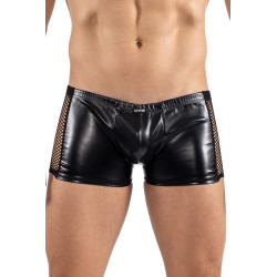 Boxer noir Black Desire en simili cuir