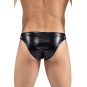 Slip noir Black Desire en simili cuir