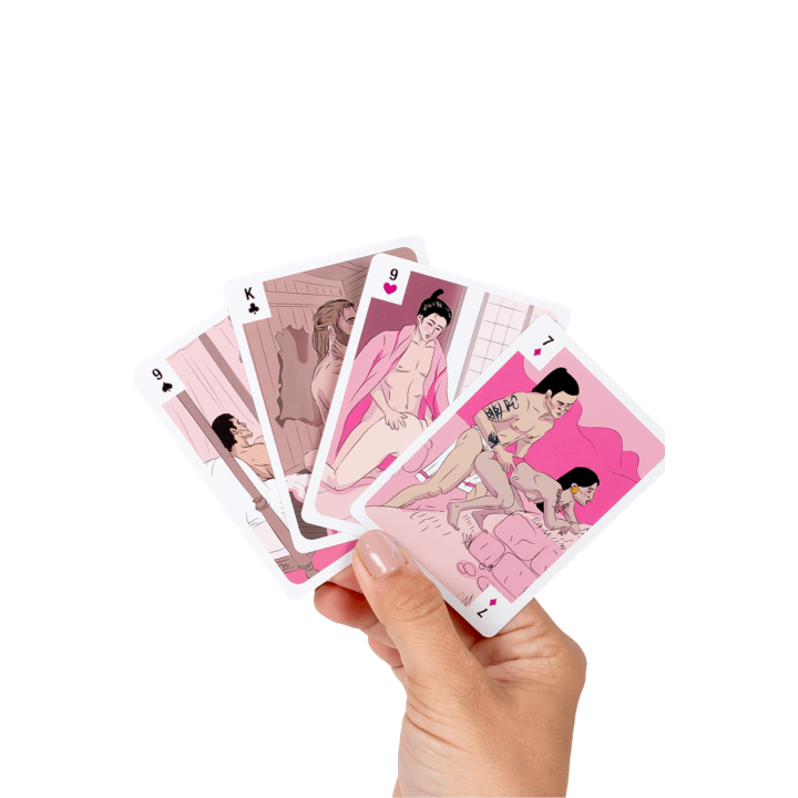 Jeu de 54 cartes illustrées positions érotiques Civilisexations
