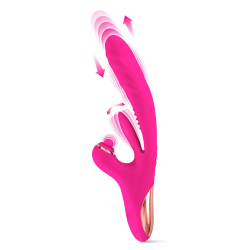 Vibromasseur Rabbit 3-en-1 Sassy Yoba – Va-et-vient, Tapotements &amp; Rotation Clitoridienne
