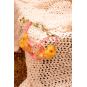 Ensemble lingerie rose et jaune en maille transparente brodée – Mapalé