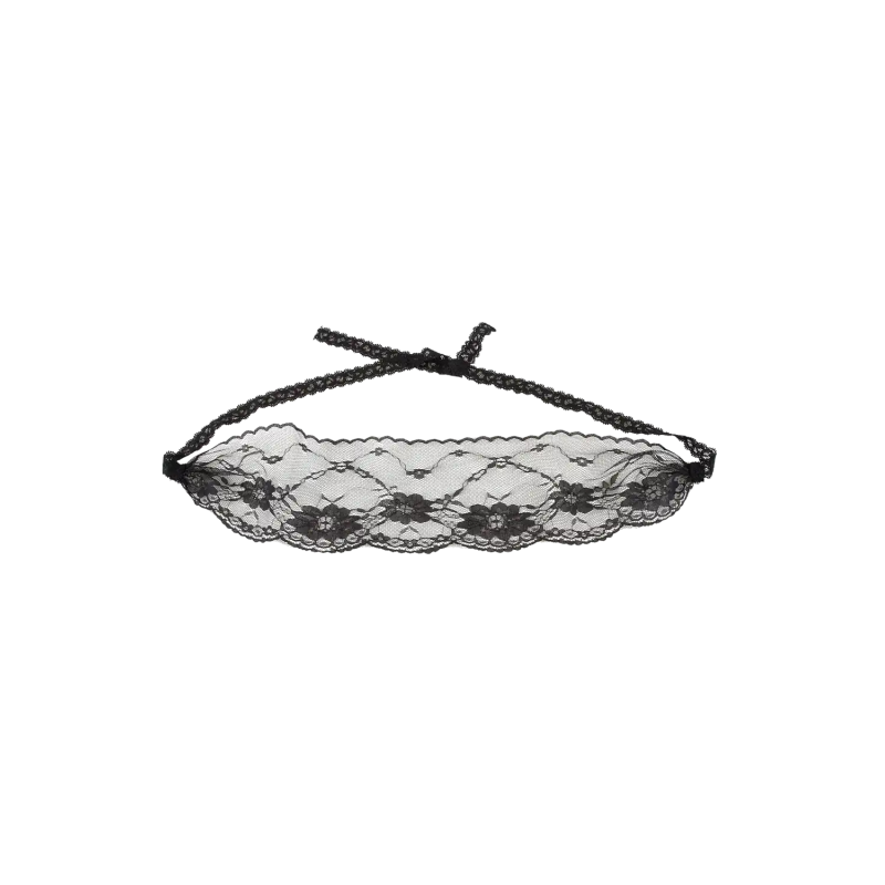 Masque pour les yeux en dentelle noire avec lien à nouer - Cottelli