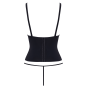Corset taille noir Cottelli PARTY – Corset à armatures avec sangles décoratives et mini string