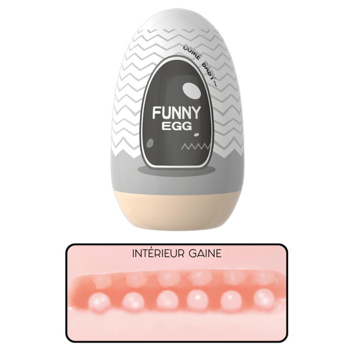 Gaine Masturbatrice Réutilisable FUNNY EGG – Design Réaliste Anus
