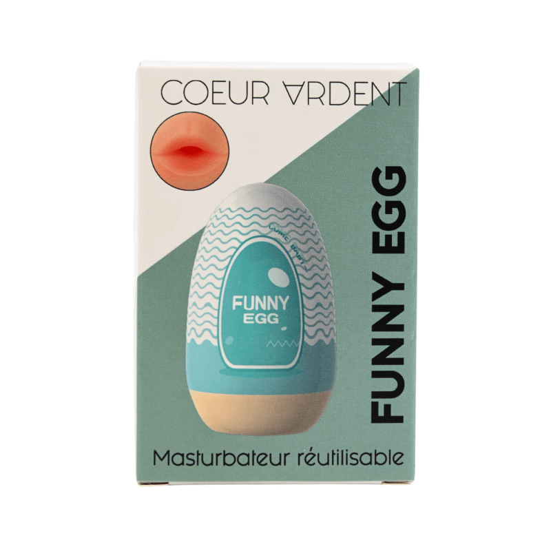Gaine Masturbatrice Réutilisable FUNNY EGG – Design Réaliste Bouche