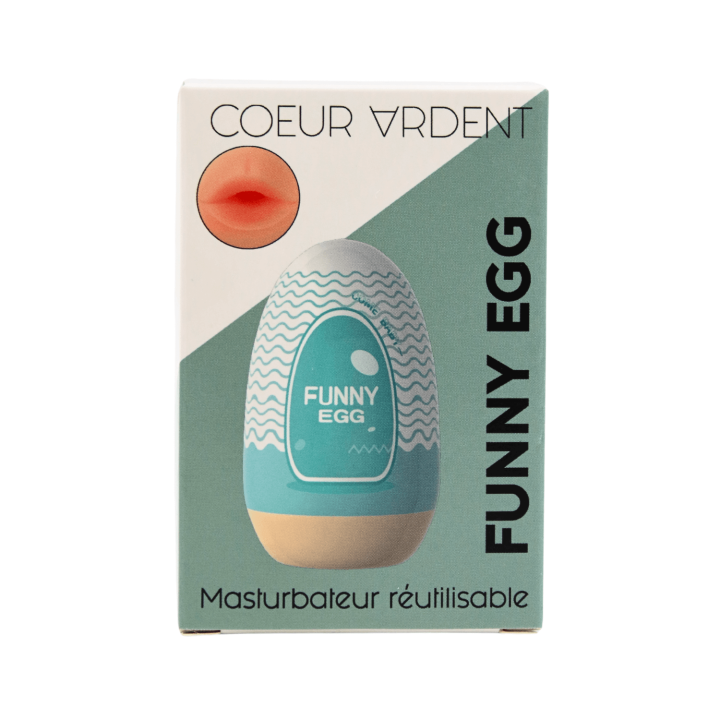 Gaine Masturbatrice Réutilisable FUNNY EGG – Design Réaliste Bouche
