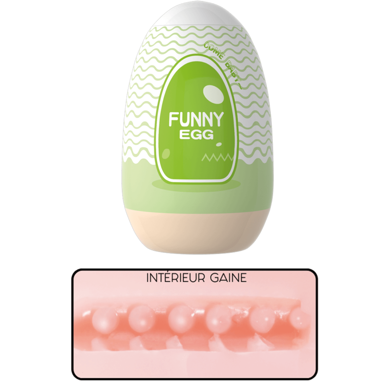 Gaine Masturbatrice Réutilisable FUNNY EGG – Design Réaliste Vagin lèvres fines