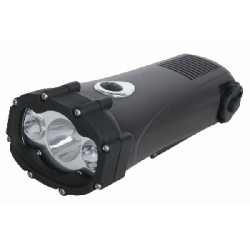 POWERplus SHARK Vodotěsné dynamo LED svítilna nabíječka