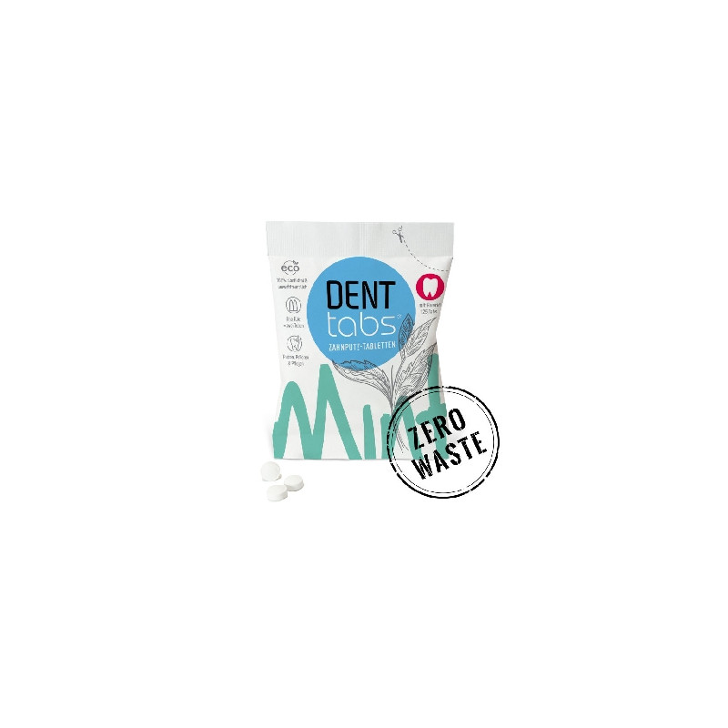 DENTTABS přírodní zubní pasta v tabletách s fluoridem 10 000 ks Zero waste balení
