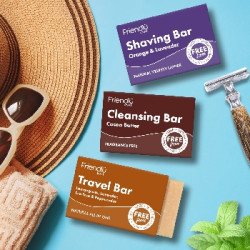 Friendly Soap přírodní mýdlo na holení pomeranč a levandule 7ks zero waste balení