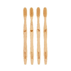 Pandoo Bambusový kartáček Medium Soft sada 4 ks