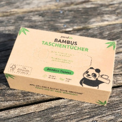 Pandoo Jednorázové bambusové kapesníky 3 vrstvé balení 100 ks