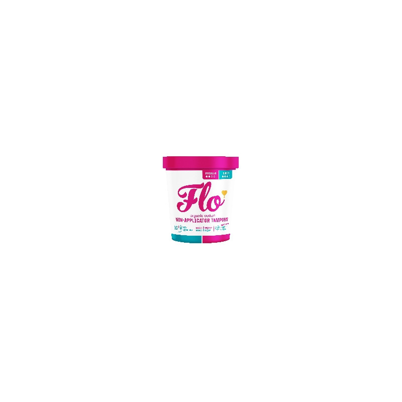 FLO menstruační tampony z bio bavlny mix 8 ks Regular a 8 ks Super