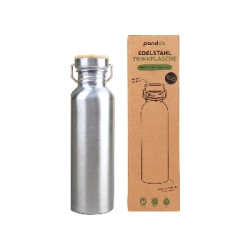 Pandoo Nerezová lahev na vodu s bambusovým víčkem 750 ml