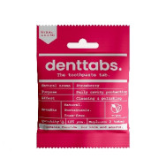 DENTTABS přírodní dětská zubní pasta v tabletách s fluoridem jahoda 125 ks