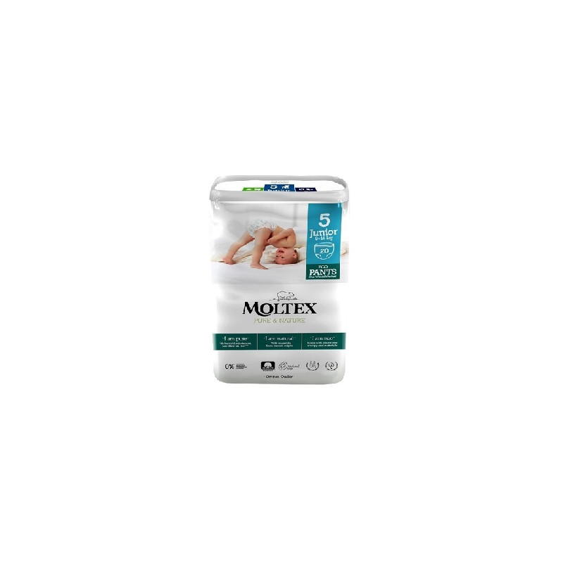 Moltex Pure and Nature Natahovací plenkové kalhotky Junior 9 -14 kg 20 ks