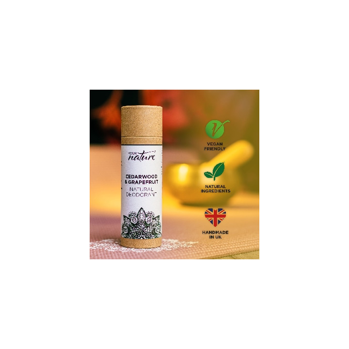 Your Nature Tuhý deodorant Cedrové dřevo a Grapefruit 70 g