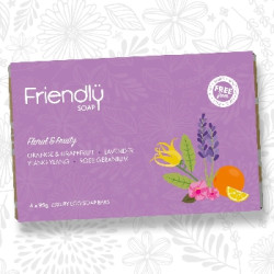 Friendly Soap přírodní mýdlo dárková sada mýdel Floral and Fruity 4x 95g