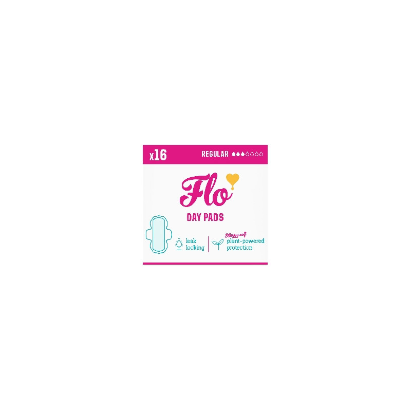 FLO Ultra tenké menstruační vložky z bio bambusu s křidélky 16 ks denních