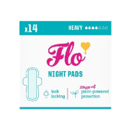 FLO Ultra tenké menstruační vložky z bio bambusu s křidélky 14 ks nočních