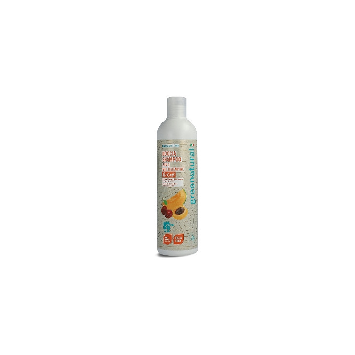 Greenatural Sprchový gel a šampon 2v1 s vitamíny ACE BIO 400 ml