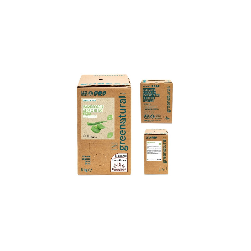 Greenatural Regenerační sprchový gel aloe vera a oliva BIO 5 kg