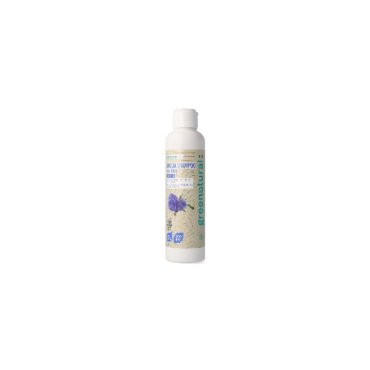 Greenatural Sprchový gel a šampon 2v1 len a rýže BIO 250 ml