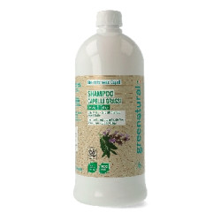 Greenatural Šampon pro mastné vlasy proti lupům šalvěj a kopřiva BIO 1 l