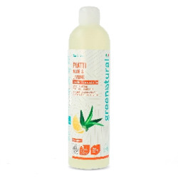 Greenatural Prostředek na mytí nádobí aloe vera a citron 500 ml