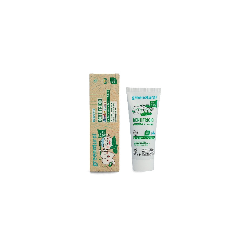 Greenatural Zubní pasta pro děti 6-12 let s fluoridem jemná máta BIO 75 ml