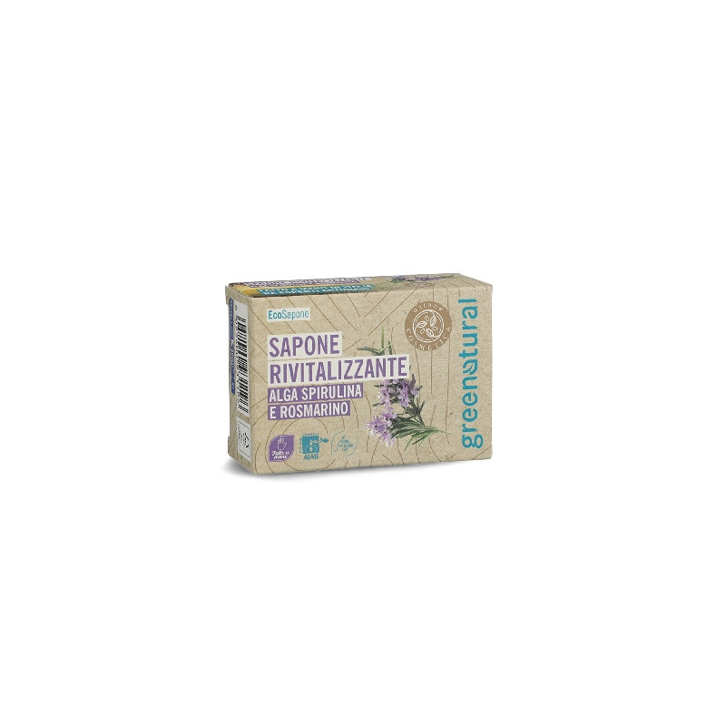 Greenatural Revitalizační mýdlo spirulina a rozmarýn 100 g