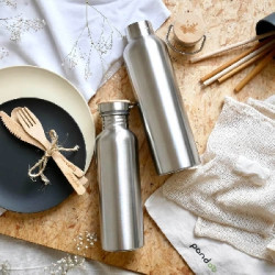 Pandoo Nerezová termoska s bambusovým víčkem 350 ml