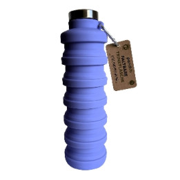 Pandoo Skládací silikonová láhev na pití 700 ml fialová