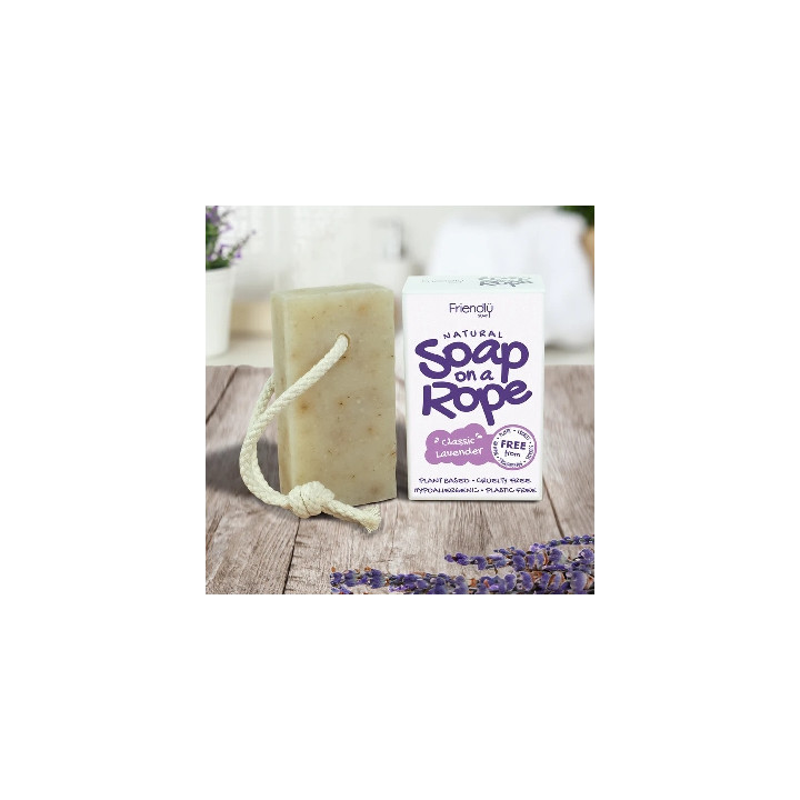 Friendly Soap přírodní mýdlo levandule na šnůrce 125 g