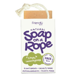 Friendly Soap přírodní mýdlo citronová tráva a konopí na šnůrce 125 g