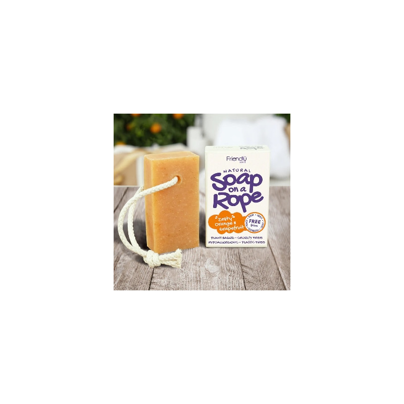 Friendly Soap přírodní mýdlo pomeranč a grep na šnůrce 125 g