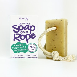 Friendly Soap přírodní mýdlo máta a mák na šnůrce 125 g
