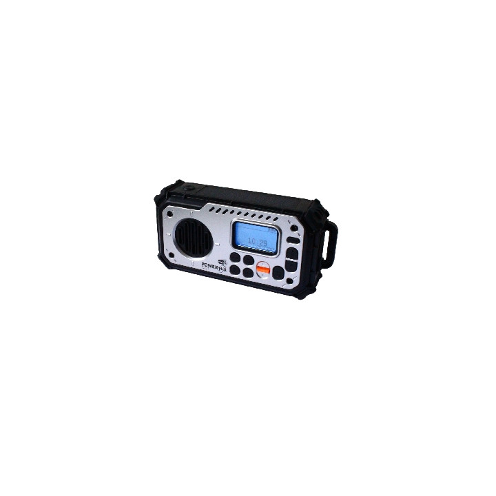 POWERplus Bison Solární rádio DAB, FM s dynamem, powerbankou a světlem
