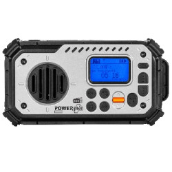 POWERplus Bison Solární rádio DAB, FM s dynamem, powerbankou a světlem