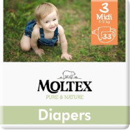 Moltex Pure and Nature Midi 4-9 kg Ekonomické balení 4 x 33 ks