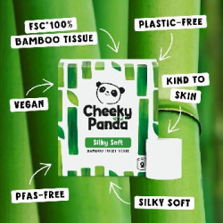The Cheeky Panda Bambusový toaletní papír bílý 3 vrstvý balení 9 ks