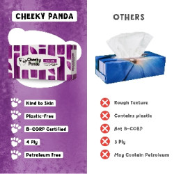 The Cheeky Panda Jednorázové bambusové kapesníky s balzámem bílé 4 vrstvé balení 64 ks