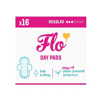 FLO Ultra tenké menstruační vložky z bio bambusu s křidélky 16 ks denních
