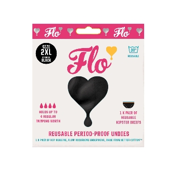 FLO Menstruační kalhotky černé M