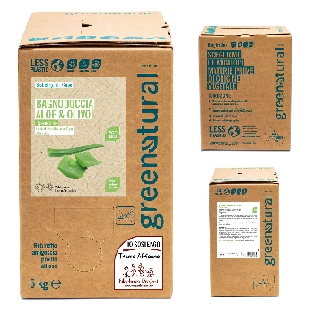 Greenatural Regenerační sprchový gel aloe vera a oliva BIO 5 kg