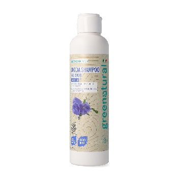 Greenatural Sprchový gel a šampon 2v1 len a rýže BIO 250 ml