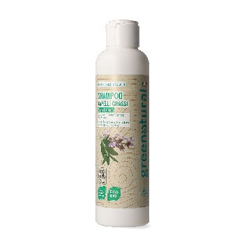 Greenatural Šampon pro mastné vlasy proti lupům šalvěj a kopřiva BIO 250 ml