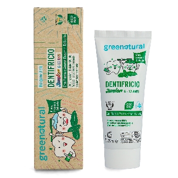 Greenatural Zubní pasta pro děti 6-12 let s fluoridem jemná máta BIO 75 ml