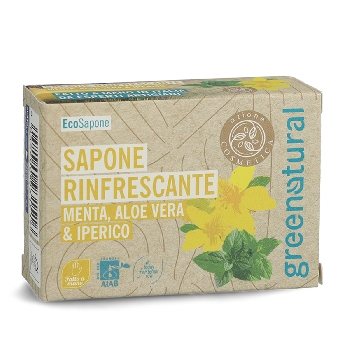 Greenatural Osvěžující mýdlo máta, aloe a třezalka 100 g