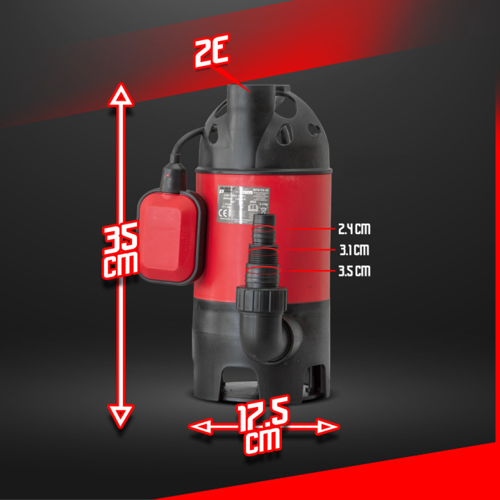 Pompe vide caves pour eaux chargées 750W